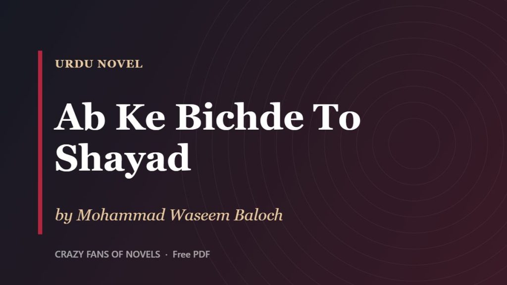 Ab Ke Bichde To Shayad by Mohammad Waseem Baloch – cover