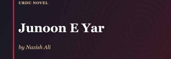 Junoon E Yar by Nazish Ali – cover