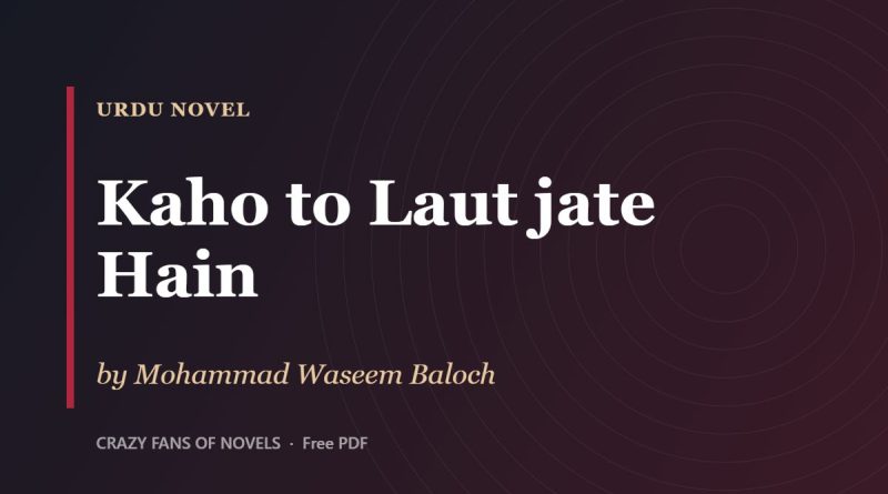Kaho to Laut jate Hain by Mohammad Waseem Baloch – cover