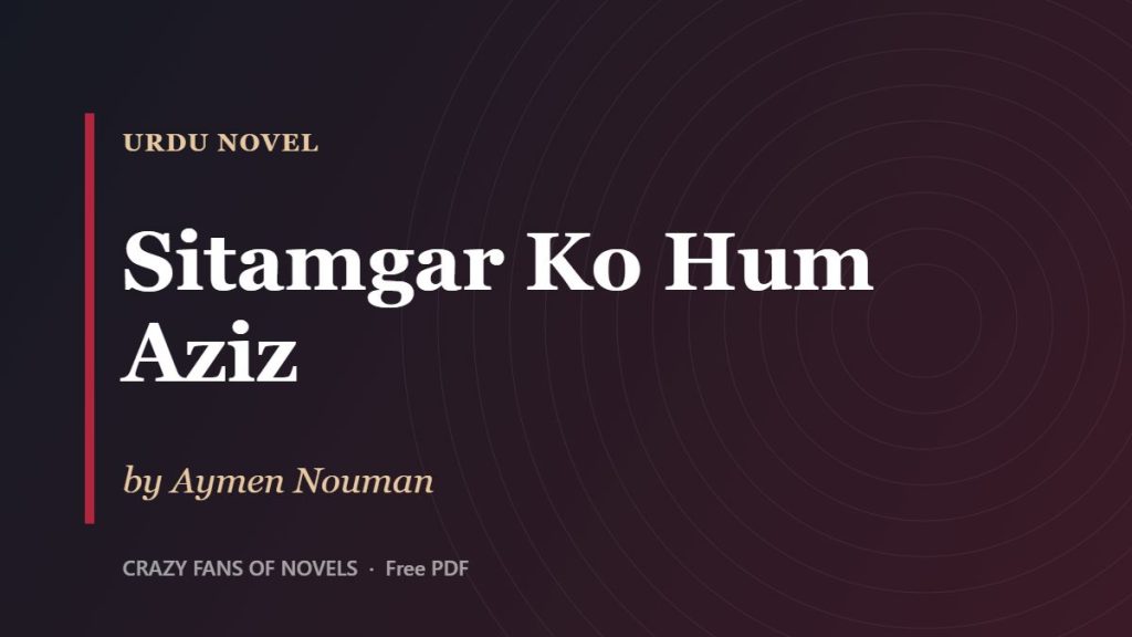 Sitamgar Ko Hum Aziz by Aymen Nouman – cover