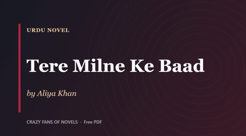Tere Milne Ke Baad by Aliya Khan – cover