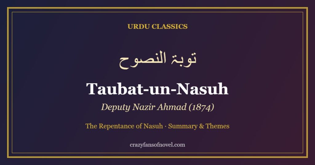 Taubat-un-Nasuh Summary: Nazir Ahmad's Novel, Characters and Themes – cover